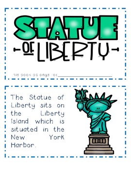 Preview of The Statue of Liberty Mini-Book BW and Color