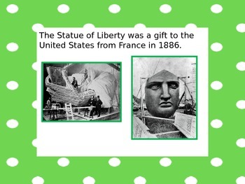 Preview of The Statue of Liberty Powerpoint