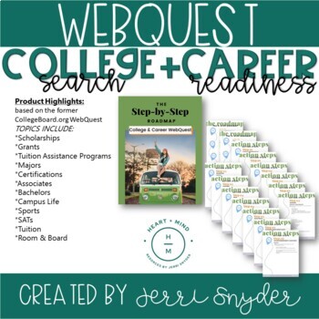 Preview of The Step-by-Step Roadmap to College Search & Career Readiness WebQuest