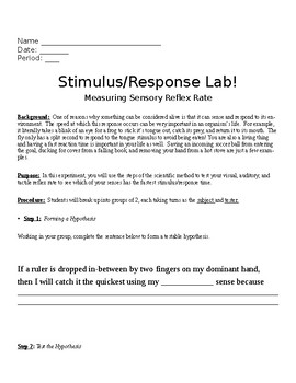 Preview of The Stimulus & Response Lab