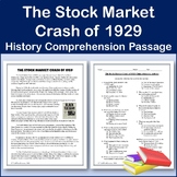 The Stock Market Crash of 1929 - History Comp Passage & Ac