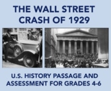 The Stock Market Crash of 1929: U.S. History Passage and A