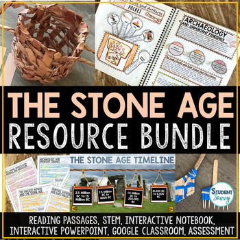Preview of The Stone Age Activities Resource Bundle | Early Humans | Archaeology Lesson