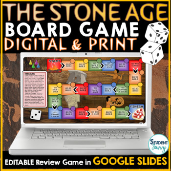 Preview of The Stone Age Digital Game Google Slides | Review Digital Board Game