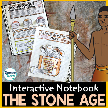 Preview of The Stone Age Early Humans Interactive Notebook Paleolithic Digital Worksheets