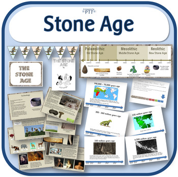 Preview of The Stone Age teaching and display pack; PowerPoints, activities and display