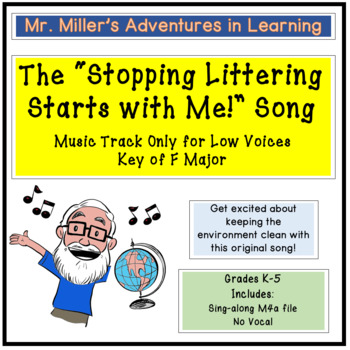 Preview of The "Stopping Littering Starts with Me!" Song: Music File, Key of F, No Vocal