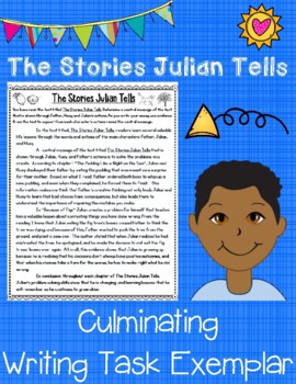 Preview of The Stories Julian Tells Culminating Writing Task Exemplar