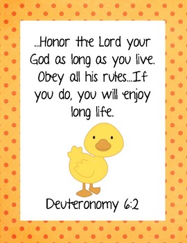 The Story About Ping Bible Verse Printable (Deuteronomy 6.2)