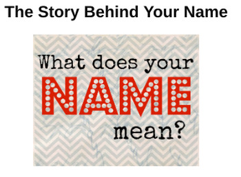 Preview of The Story Behind Your Name (personal narrative writing)