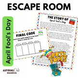 The Story of April Fool's Day Escape Room for Middle School