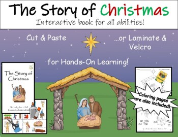 Preview of The Story of Christmas: Interactive Book for All Abilities