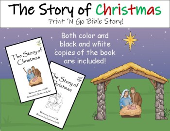 Preview of The Story of Christmas: Print 'N Go Bible Story