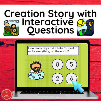 Preview of The Story of Creation with Interactive Comprehension Questions Digital Resource