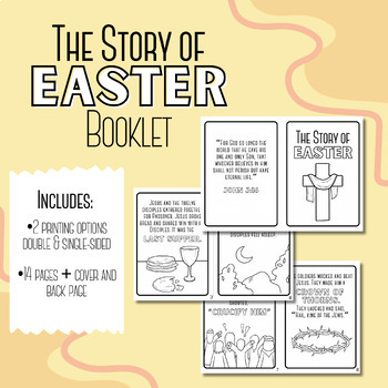 Preview of The Story of Easter | Holy Week Coloring Booklet