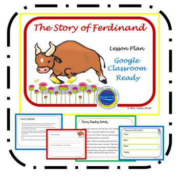 Preview of The Story of Ferdinand by Munro Leaf Lesson Plan