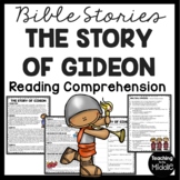The Story of Gideon Bible Story Reading Comprehension Worksheet
