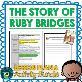 Preview of The Story of Ruby Bridges Lesson Plan, Activities and Dictation