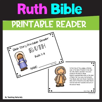 Preview of The Story of Ruth Bible Story Printable Reader