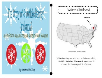 Preview of The Story of Snowflake Bentley (and snow!) nonfiction student reader