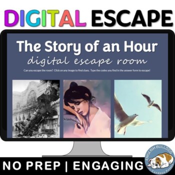 Preview of The Story of an Hour by Kate Chopin Digital Escape Room Review Game Activity
