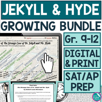 Preview of The Strange Case of Dr. Jekyll and Mr. Hyde Growing Bundle AP Prep Workbook Quiz