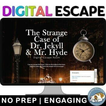 Preview of The Strange Case of Dr. Jekyll and Mr. Hyde Digital Escape Room Review Activity