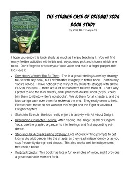 Preview of The Strange Case of Origami Yoda Book Study