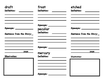 The Stranger Vocabulary Foldable By Ready To Use Resources Tpt