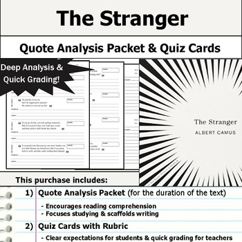 The Stranger By Albert Camus Quote Analysis Reading Quizzes By