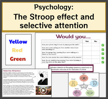 Preview of The Stroop effect and selective attention
