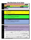 The Structure of an Essay Color-Coded W/ 5-PARAGRAPHS (INF