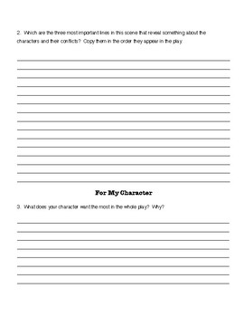 The Student-Actor's Character Workbook - Scene Study work for any play