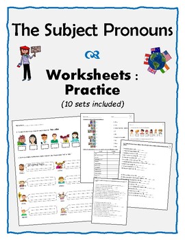 Preview of The Subject Pronouns – 10 Worksheets – Practice - English/ESL