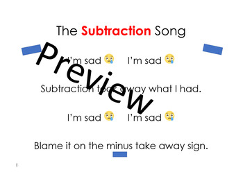 Preview of The Subtraction and Addition Chants