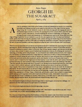 Preview of The Sugar Act of 1764