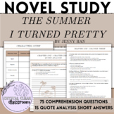 The Summer I Turned Pretty Novel Study 8th - 12th grade