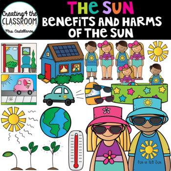 Preview of The Sun- Benefits and harms of the sun {Summer Clip Art}