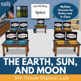 The Sun, Earth, and Moon - Student-Led Station Lab - 5th Grade