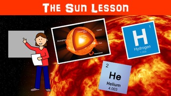 Preview of The Sun No Prep Lesson with Power Point, Worksheet, and Vocabulary Matching