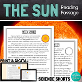 The Sun Reading Comprehension Passage PRINT and DIGITAL
