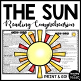 The Sun Informational Text Reading Comprehension Worksheet
