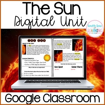 Preview of The Sun Research Digital Distance Learning Unit for Google Classrooms