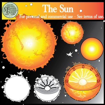 Preview of The Sun Clip Art Set (Single Set) {Messare Clips and Design}