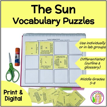 Preview of The Sun Vocabulary Puzzle