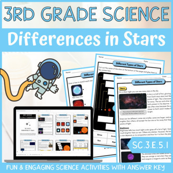 Preview of The Sun and Stars Activity & Answer Key 3rd Grade Earth & Space Science
