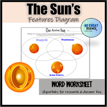 Preview of The Sun Features Sunspots and Flares Analysis Astronomy Science Worksheet