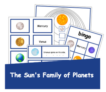 Preview of The Sun's Family of Planets - Montessori Science Materials