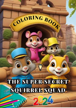 Preview of The Super Secret Squirrel Squad coloring book