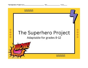Preview of The Superhero Cross-Curriculum Project